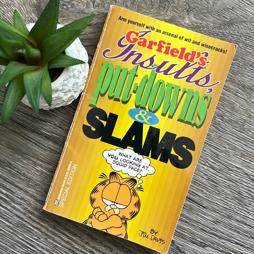 📚3/$25📚 VINTAGE book Garfield’s Insults put-downs & slams Jim Davis 1994